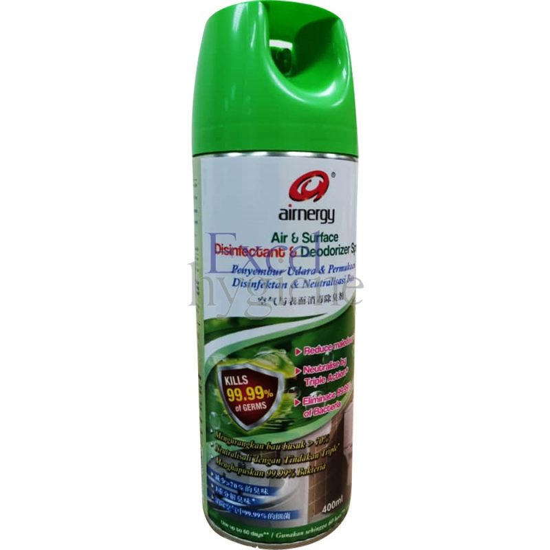 AIR & SURFACE DISINFECTANT & DEODORIZER SPRAY Excel Hygiene Sdn Bhd
